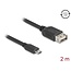 Delock USB 2.0 Kabel EASY USB Typ Micro-B Stecker zu EASY USB Typ-A Buchse 2 m