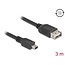 Delock USB 2.0 Cable USB Type Mini-B male to EASY USB Type-A female 3 m