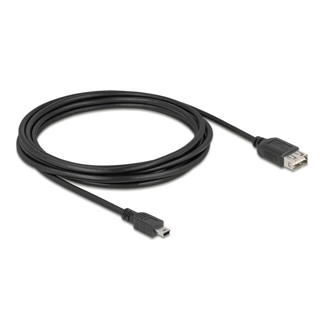 Delock USB 2.0 Cable USB Type Mini-B male to EASY USB Type-A female 3 m