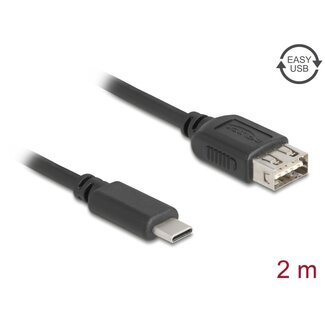 DeLOCK Delock USB 2.0 Cable USB Type-C™ male to EASY USB Type-A female 2 m