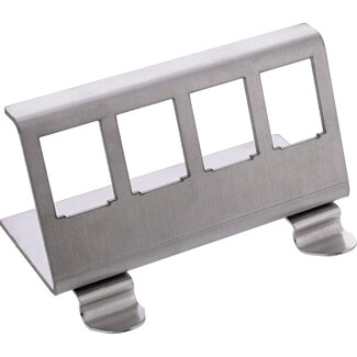 InLine® InLine® Keystone SNAP-In metalen modulehouder, 4-voudig voor opzetrail