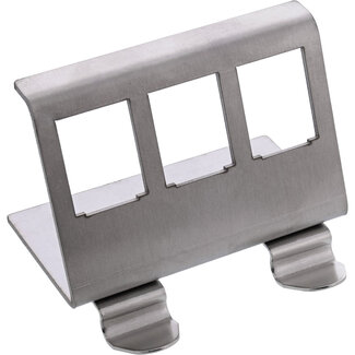InLine® InLine® Keystone SNAP-In metalen modulehouder, 3-voudig voor opzetrail