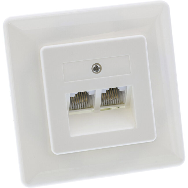 InLine® ISDN-aansluitdoos, 2x RJ45 BU, schroefaansluiting 2x 8-voudig