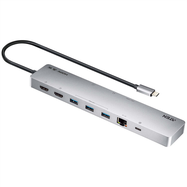 ATEN UH3240 USB-C Dock 4K Dual Display met Power Passthrough