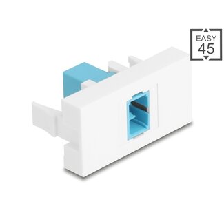 DeLOCK Delock Easy 45 Module SC Simplex female to SC Simplex female aqua / white