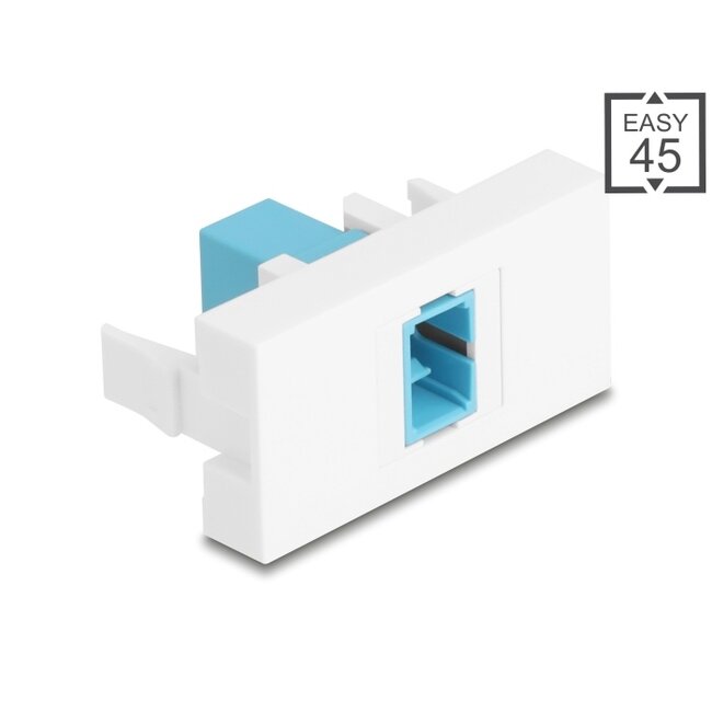 Delock Easy 45 Module SC Simplex female to SC Simplex female aqua / white