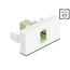 Delock Easy 45 Module SC Simplex female to SC Simplex female limegreen / white