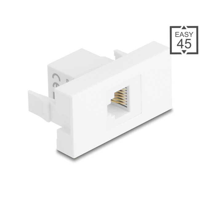 Delock Easy 45 Module RJ12 jack to RJ12 jack UTP white