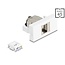 Delock Easy 45 Module RJ45 jack to LSA Cat.6A STP with locking clip and cable tie-free