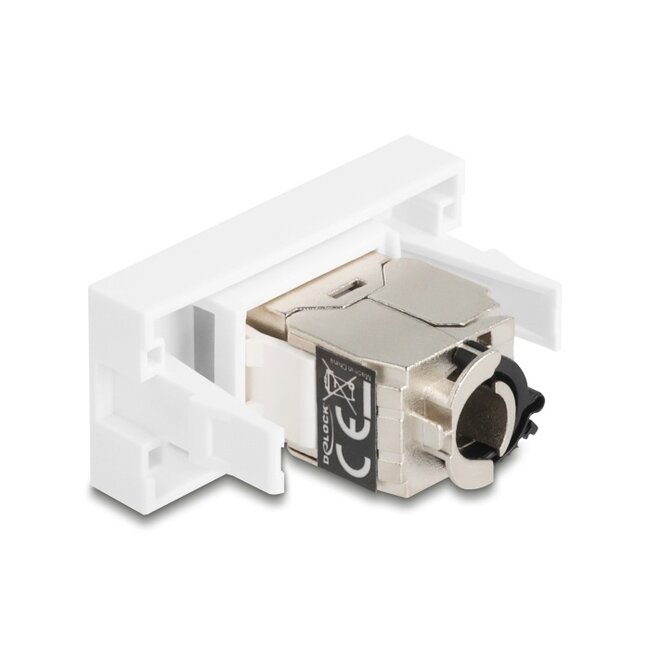 Delock Easy 45 Module RJ45 jack to LSA Cat.6A STP with locking clip and cable tie-free