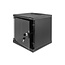 Delock 10″ Network Cabinet 6U with glass door for stand or wall mounting, 240 mm depth, load capacity 30 kg, 330 x 312 x 300 mm, black