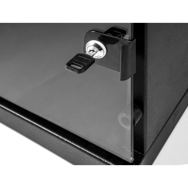 Delock 10″ Network Cabinet 6U with glass door for stand or wall mounting, 240 mm depth, load capacity 30 kg, 330 x 312 x 300 mm, black