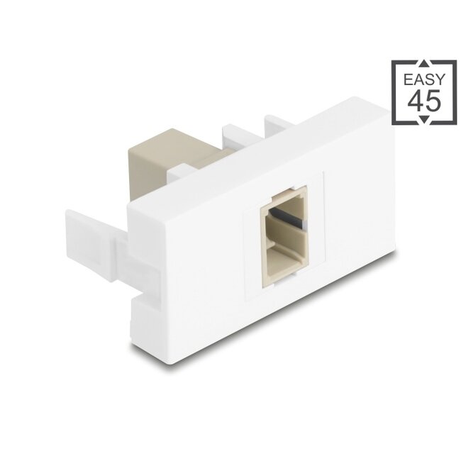 Delock Easy 45 Module SC Simplex female to SC Simplex female beige / white