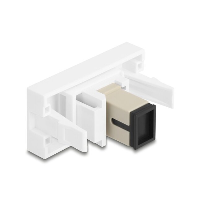 Delock Easy 45 Module SC Simplex female to SC Simplex female beige / white