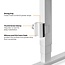 Value stekkerdoos bureaubevestiging | schroefklem | tafelpootdikte tot 90mm | wit