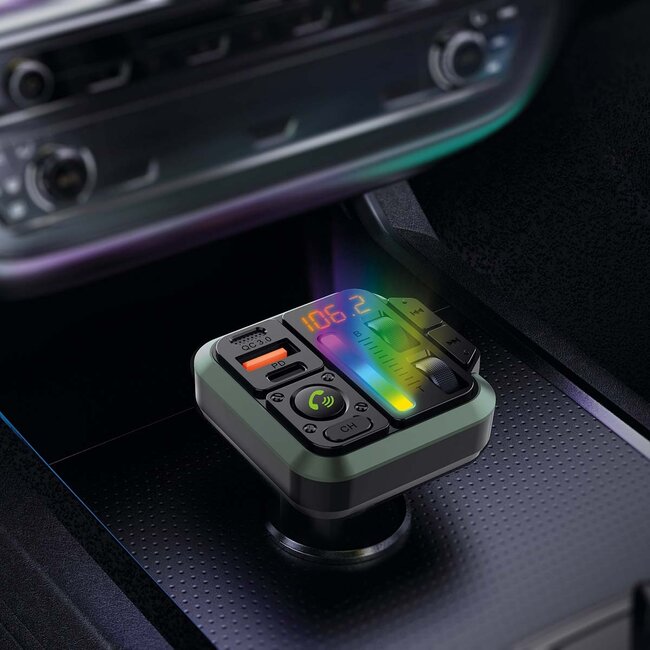 Nedis FM-transmitter | Bluetooth | carkit | USB-A QC en USB-C PD laden
