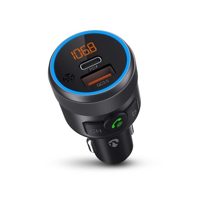 Nedis FM-transmitter | Bluetooth | carkit | USB-A QC en USB-C PD laden