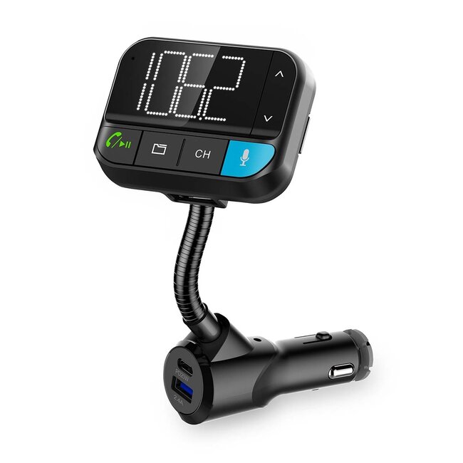 Nedis FM-transmitter | Bluetooth, Micro SD en USB | carkit | USB-A en USB-C PD laden
