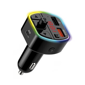 MaxTrack MaxTrack FM-transmitter | Bluetooth | carkit | USB-A QC en USB-C PD laden MaxTrack MaxTrack FM-transmitter | Bluetooth | carkit | USB-A QC en USB-C PD laden