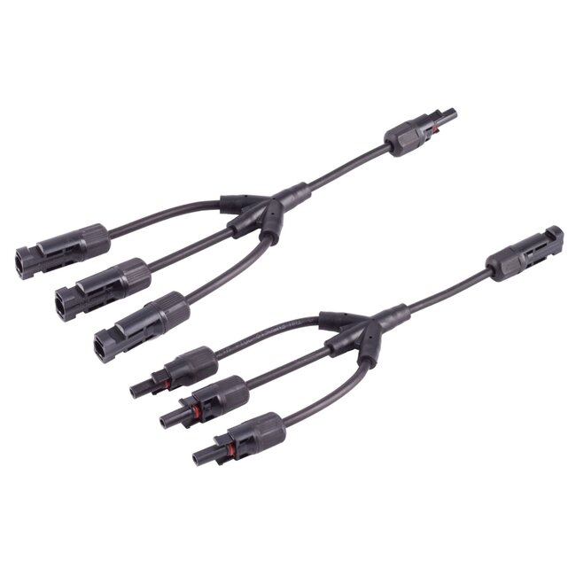 Solar PV T-adapter set | 1 naar 3 | 4mm² | IP68 | 0,30 meter