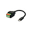 ROLINE kabeladapter USB Type-C stekker naar 5-polig aansluitblok, (drukknoppen)