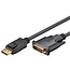DisplayPort - DVI kabel | DP1.2 (1920 x 1200) | zwart | 2 meter