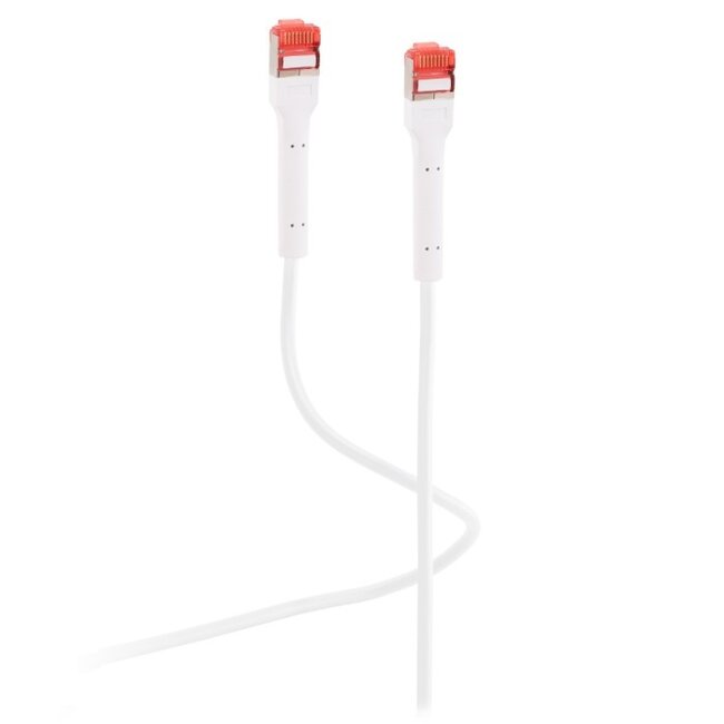 UFTP CAT6a flexline netwerkkabel | buigbare connectoren | wit | 2 meter