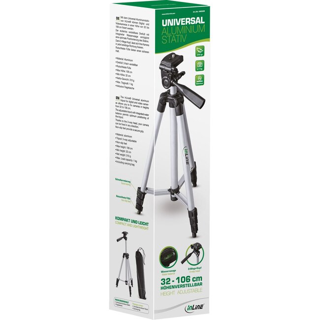 InLine lichtgewicht camera tripod | max. 1,06m | aluminium