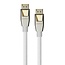 Python DisplayPort kabel | DP2.1a (10K 60Hz) | UHBR13.5 (54Gbit/s) | wit | 1 meter