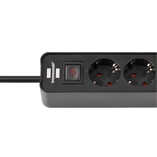 Brennenstuhl Ecolor stekkerdoos | 4 contacten | 2x USB-C | zwart | 1,5 meter