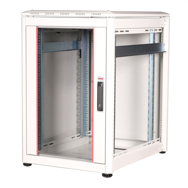 ROLINE 19-inch netwerkkast Pro 16 U, 600x800 BxD Glazen deur grijs