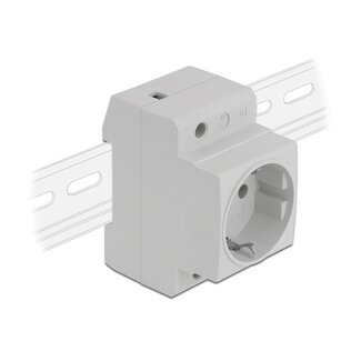 DeLOCK Delock Power Socket with a Side Grounding Contact for DIN Rail