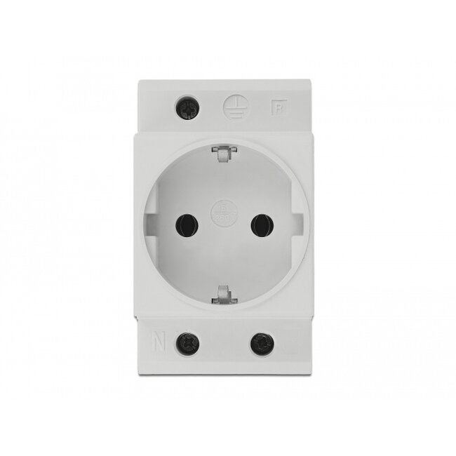 Delock Power Socket with a Side Grounding Contact for DIN Rail