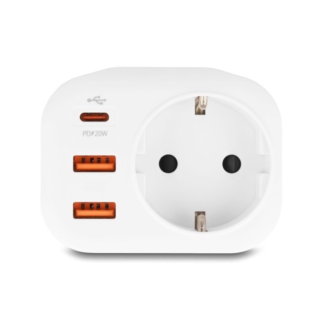 Delock Power Socket with childproof lock and USB PD charger 20 W