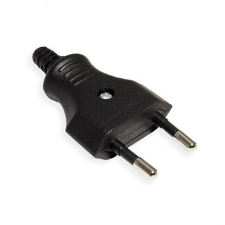Bachmann Bachmann CEE 7/16 (m) niet-geaarde stroomstekker | zwart