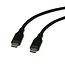 ROLINE USB 2.0 Kabel, Typ C-C, ST/ST, Silikon, 60W, schwarz, 1 m