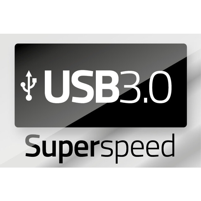 Micro USB haaks (rechts) - USB-A kabel | USB3.0 5 Gbps | 5W | blauw | 0,30 meter