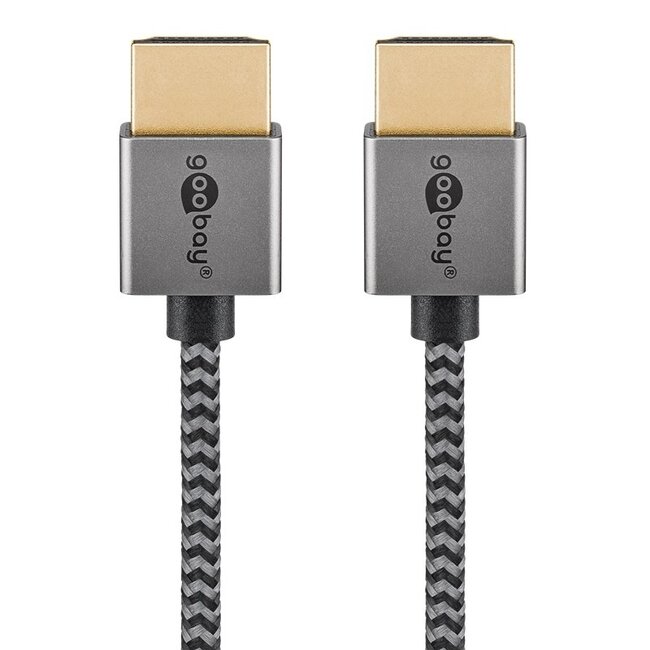 Goobay Plus HDMI kabel | Slimline | HDMI2.0 (4K 60Hz + HDR) | 0,50 meter
