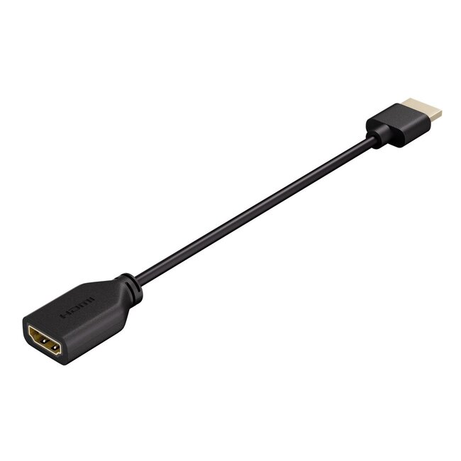 HDMI flexibele adapter | HDMI2.0 (4K 60Hz + HDR) | koper | zwart | 0,10 meter