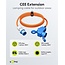 Camping stroomkabel met extra stopcontact | CEE 3-pins 230V/16A | 3x 2,50mm | IP44 | 1,5 meter