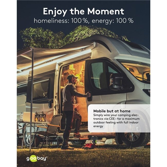 Camping stroomverdeler | 3-voudig | CEE 3-pins 230V/16A | IP44