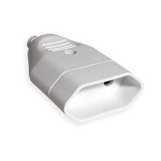 Bachmann Bachmann CEE 7/16 (v) niet-geaarde stroomstekker | wit | 3 stuks