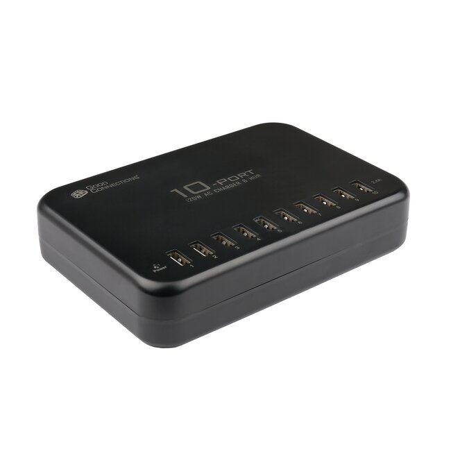 Good Connections USB lader | 10x USB-A | 120W | zwart
