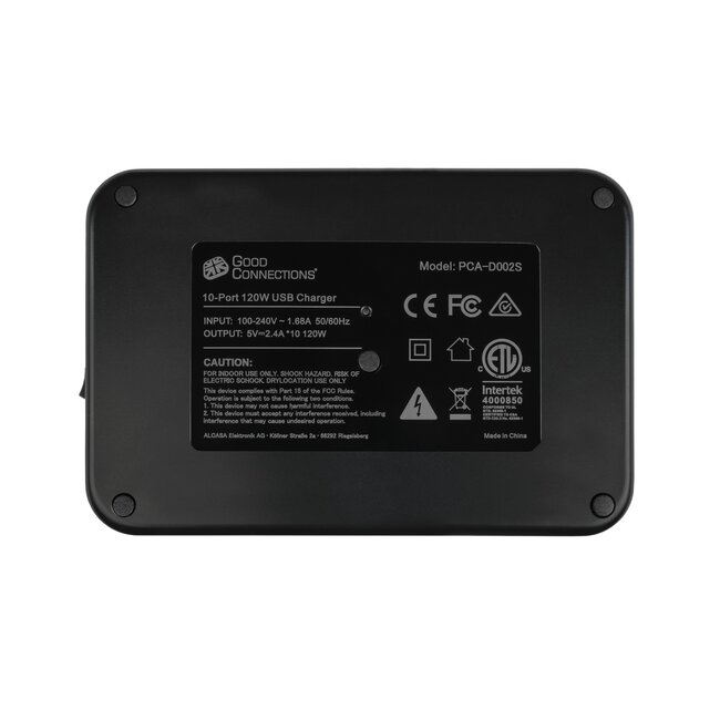Good Connections USB lader | 10x USB-A | 120W | zwart