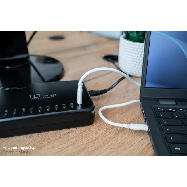 Good Connections USB lader | 10x USB-C PD | 200W | zwart