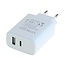 OTB USB lader | USB-C PD + USB-A QC | 20W | wit