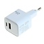 OTB USB lader | USB-C PD + USB-A QC | GaN | 20W | wit