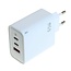 OTB USB lader | 2x USB-C PD + 1x USB-A QC | GaN | 65W | wit