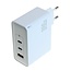 OTB USB lader | 2x USB-C PD + 1x USB-A QC | GaN | 100W | wit