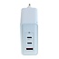 OTB USB lader | 2x USB-C PD + 1x USB-A QC | GaN | 100W | wit